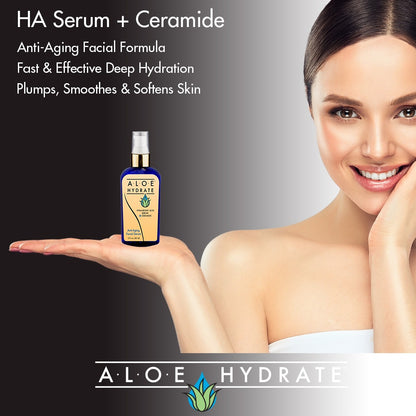 AloeHydrate Hyaluronic Acid Serum; anti-Aging Face Serum + Ceramide