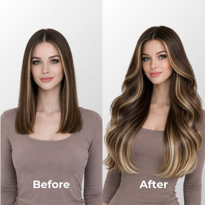 Caramel Blonde Balayage (1A/1A+3Q+9C) I-Tip Hair Extensions (50g-100g)