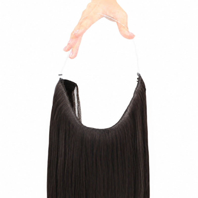 Natural Black (1B) Halo Hair Extensions (100g-120g)