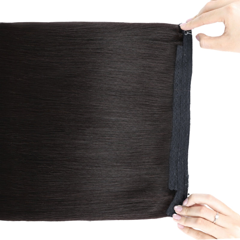 Natural Black (1B) Halo Hair Extensions (100g-120g)