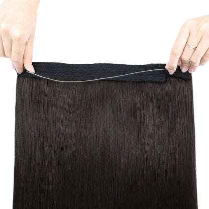 Natural Black (1B) Halo Hair Extensions (100g-120g)